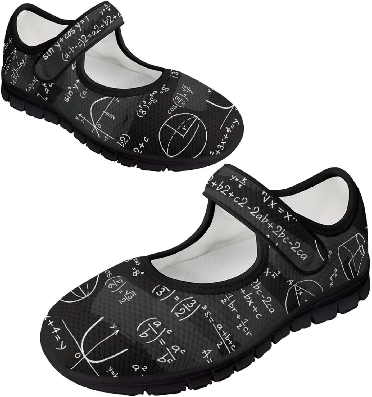 Binienty Womens Mary Jane Shoes Slip On Loafers with Adjust Hook and Loop Breathable Mesh Walking Sneakers