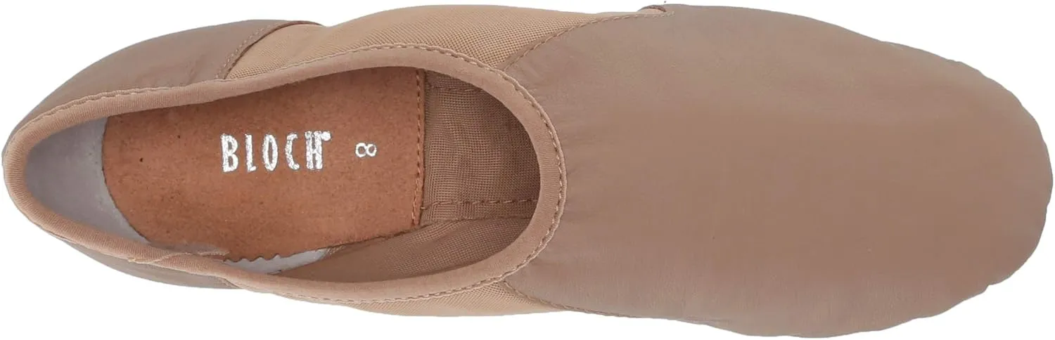 Bloch Women's Neo-Flex Slip-On Leather Jazz Shoes Neoprene Slip-On Split Sole with EVA Forefoot and Heel Pads, High Durability, Superior Fit, Flexibility, Step Dancing