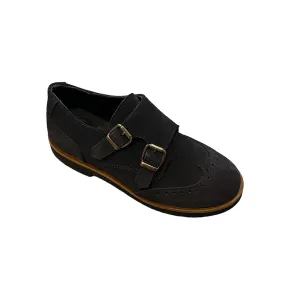 BLUBLONC JASON BOYS SUEDE NAVY WINGTIP SHOE