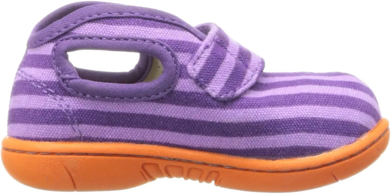 Bogs Baby Canvas Mid Stripe Sneaker (Toddler),Violet Multi, 9 M US Toddler