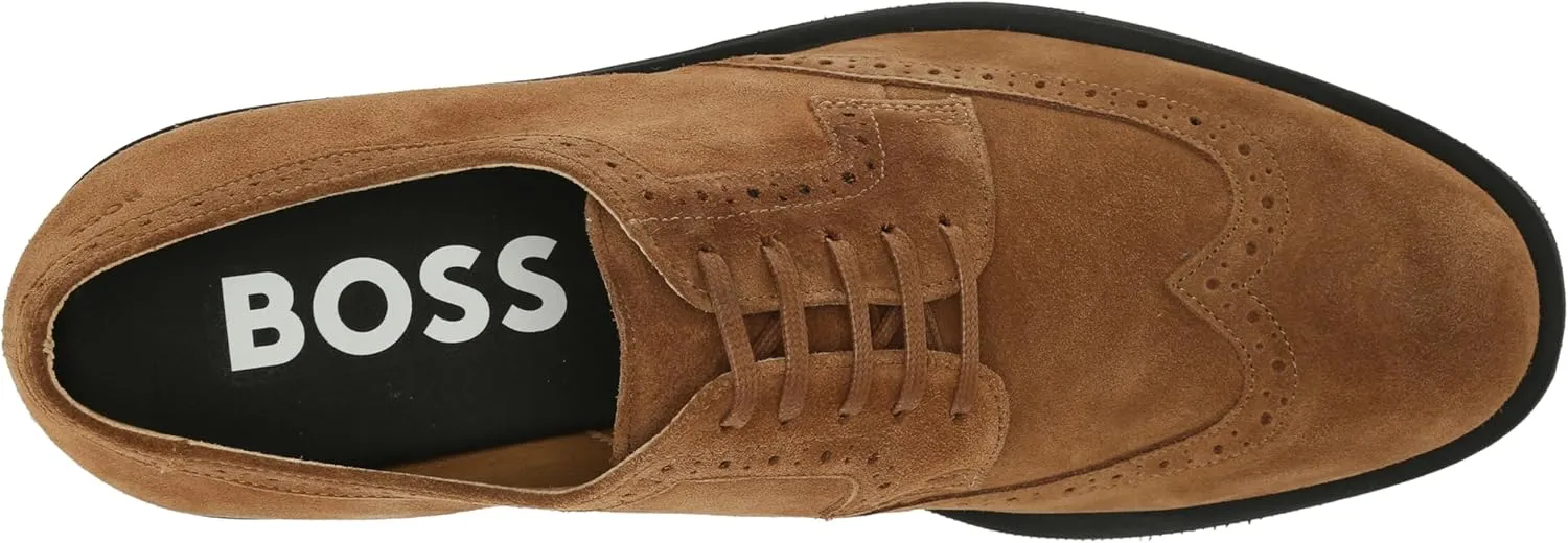 BOSS Men's Baird Suede Leather Derby Shoe Oxford