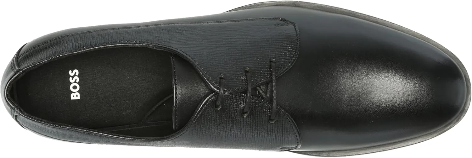 BOSS Men's Colby Mixed Leather Lace Up Derby Dress Shoe Oxford