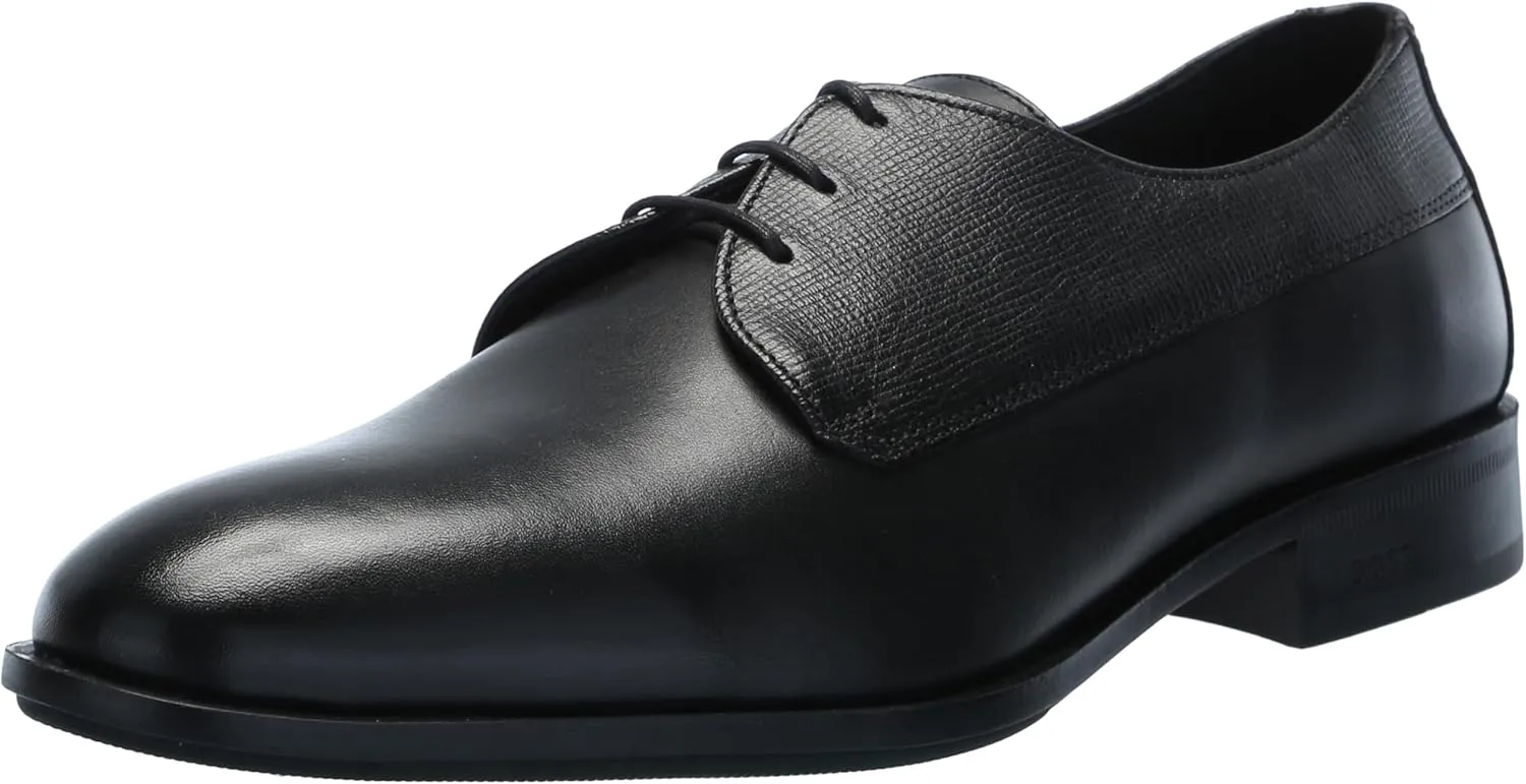 BOSS Men's Colby Mixed Leather Lace Up Derby Dress Shoe Oxford