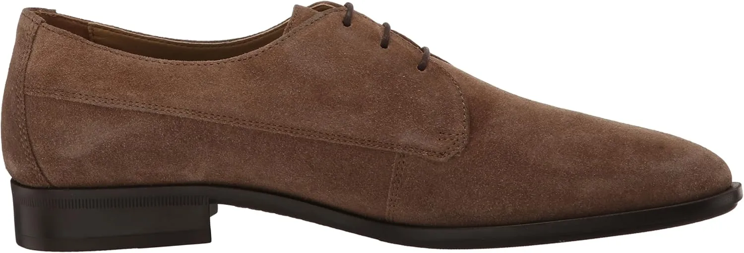 BOSS Men's Colby Smooth Suede Lace Up Derby Dress Shoe Oxford Flat