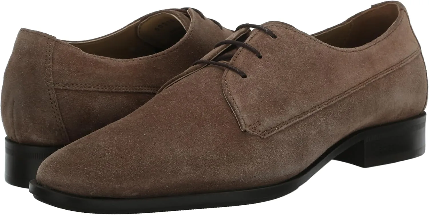 BOSS Men's Colby Smooth Suede Lace Up Derby Dress Shoe Oxford Flat