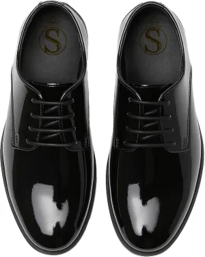 Boys Derby Patent Formal Dress Shoes Lace Up Wedding Prom Footwear