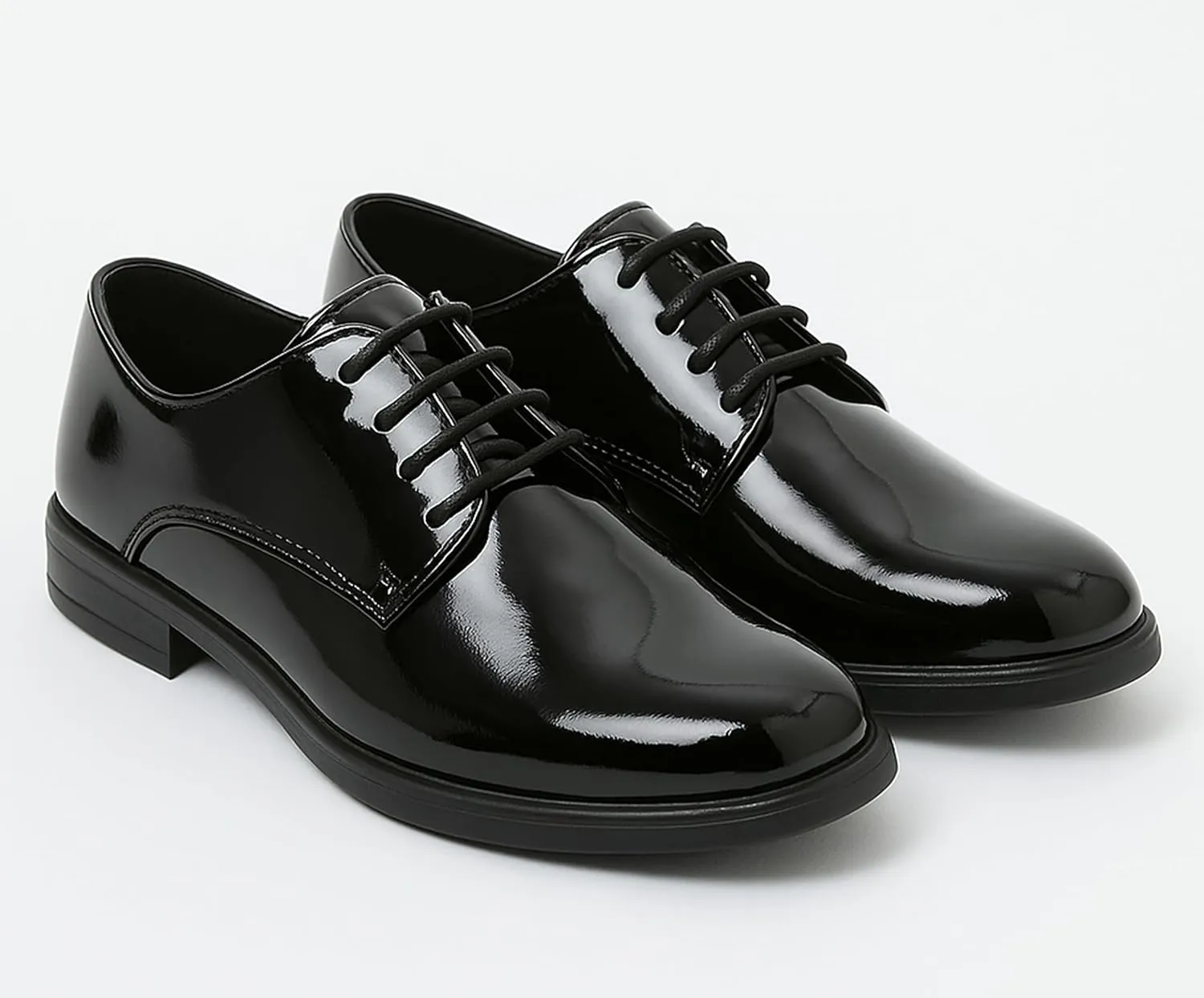 Boys Derby Patent Formal Dress Shoes Lace Up Wedding Prom Footwear
