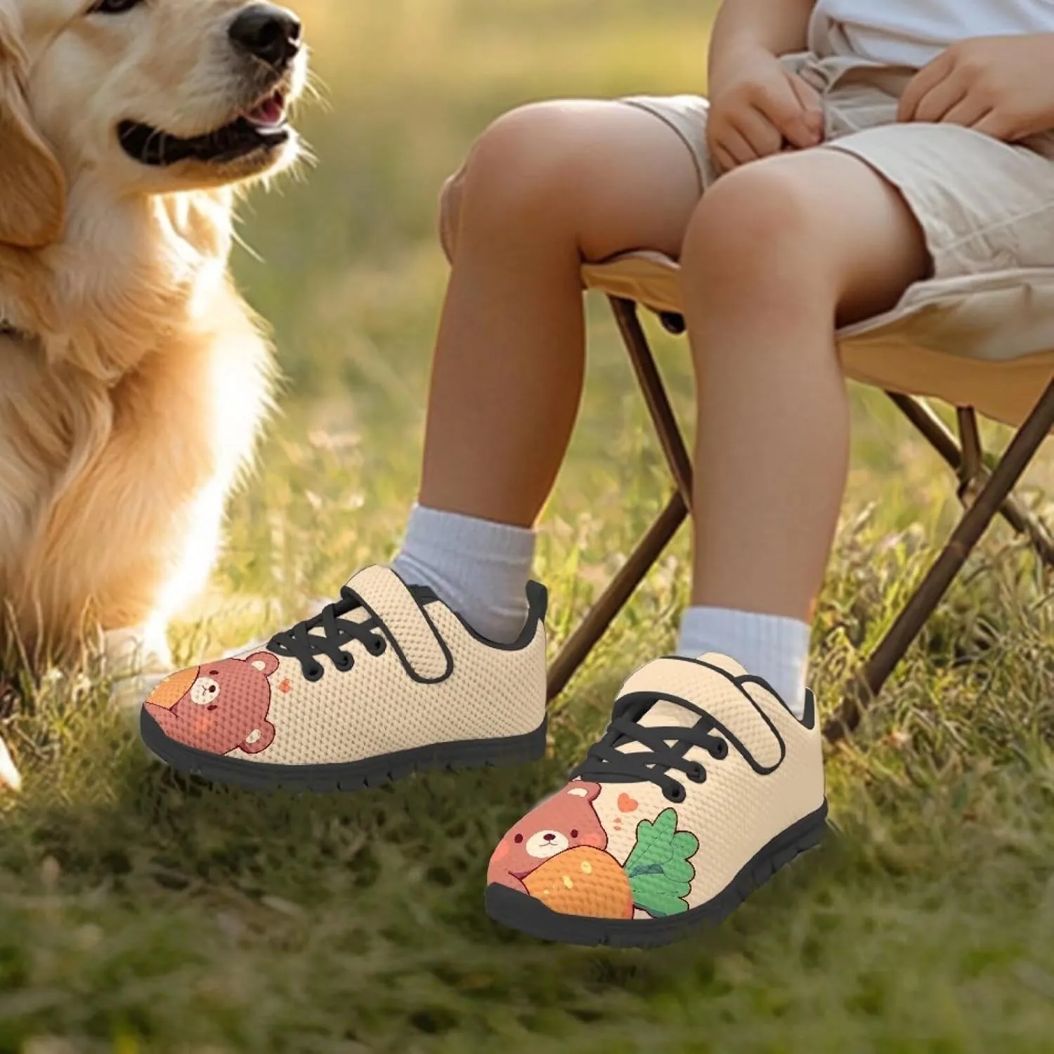 Boys Girls Baseball Sneakers,Children Anti-Skid Single Buckle Shoes Wear Resistant Running Walking Shoes