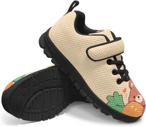 Boys Girls Baseball Sneakers,Children Anti-Skid Single Buckle Shoes Wear Resistant Running Walking Shoes