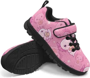 Boy's Single Buckle Sneakers,Teen Girl Anti-Skid Spring Walking Shoes Wear Resistant Sneakers for Jogging Cycling