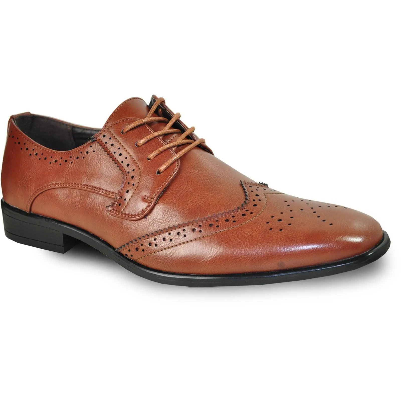 Bravo Brown 1920's Wingtip Dress Shoe - Lace Up Vintage-Style