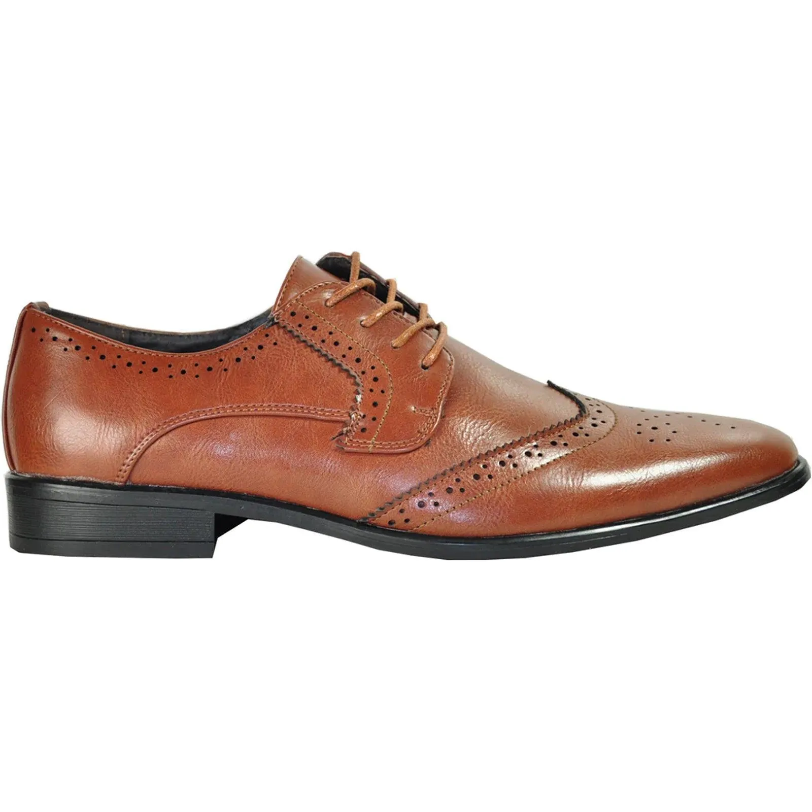 Bravo Brown 1920's Wingtip Dress Shoe - Lace Up Vintage-Style
