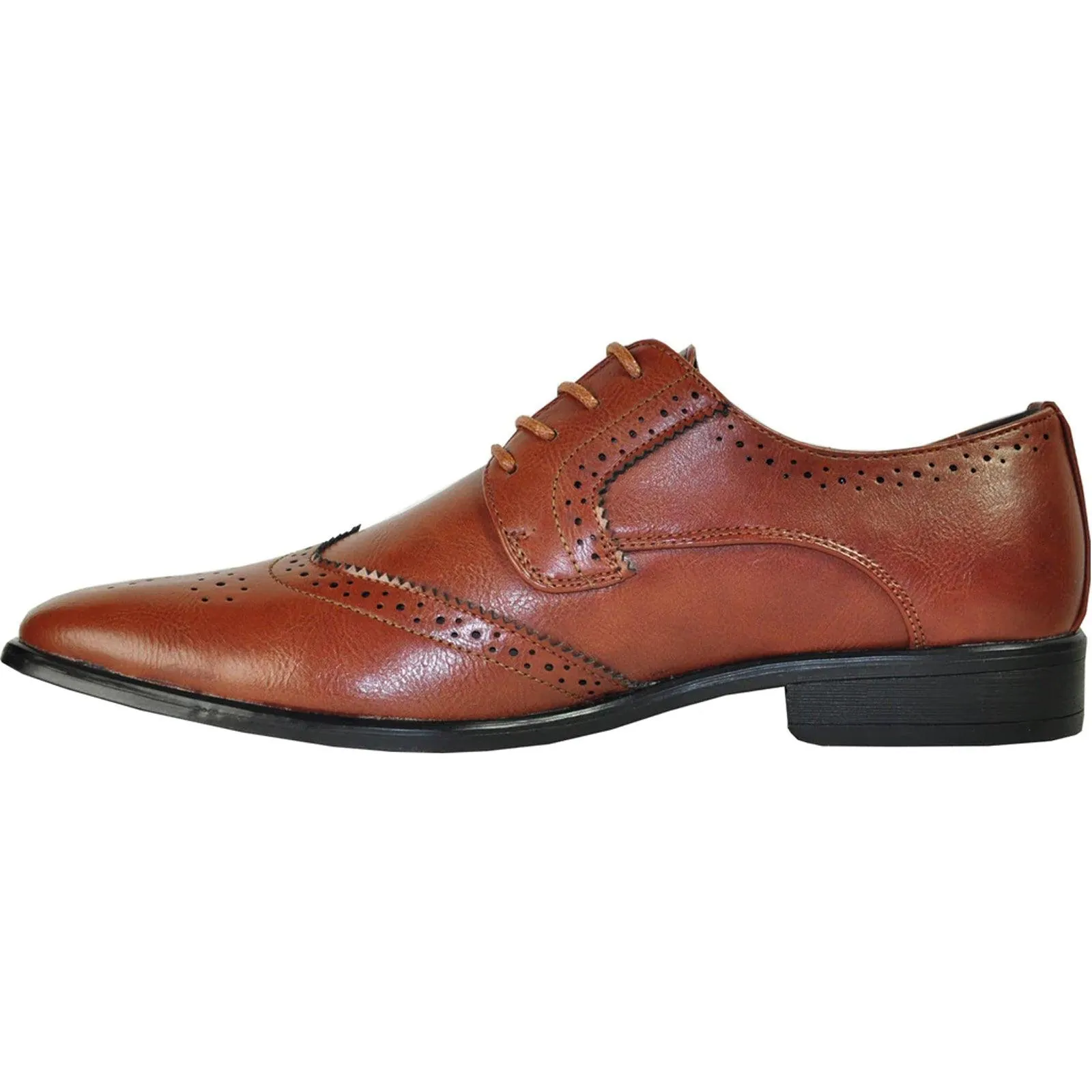 Bravo Brown 1920's Wingtip Dress Shoe - Lace Up Vintage-Style