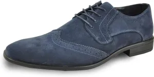 bravo! Men Dress Shoe King Classic Lace-up Oxford Plain or Cap Toe or Wingtip Leather Sock Medium and Wide Width Size from 6 to 18 Black Brown Cognac Blue Purple Red