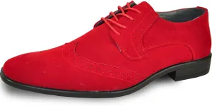 bravo! Men Dress Shoe King Classic Lace-up Oxford Plain or Cap Toe or Wingtip Leather Sock Medium and Wide Width Size from 6 to 18 Black Brown Cognac Blue Purple Red