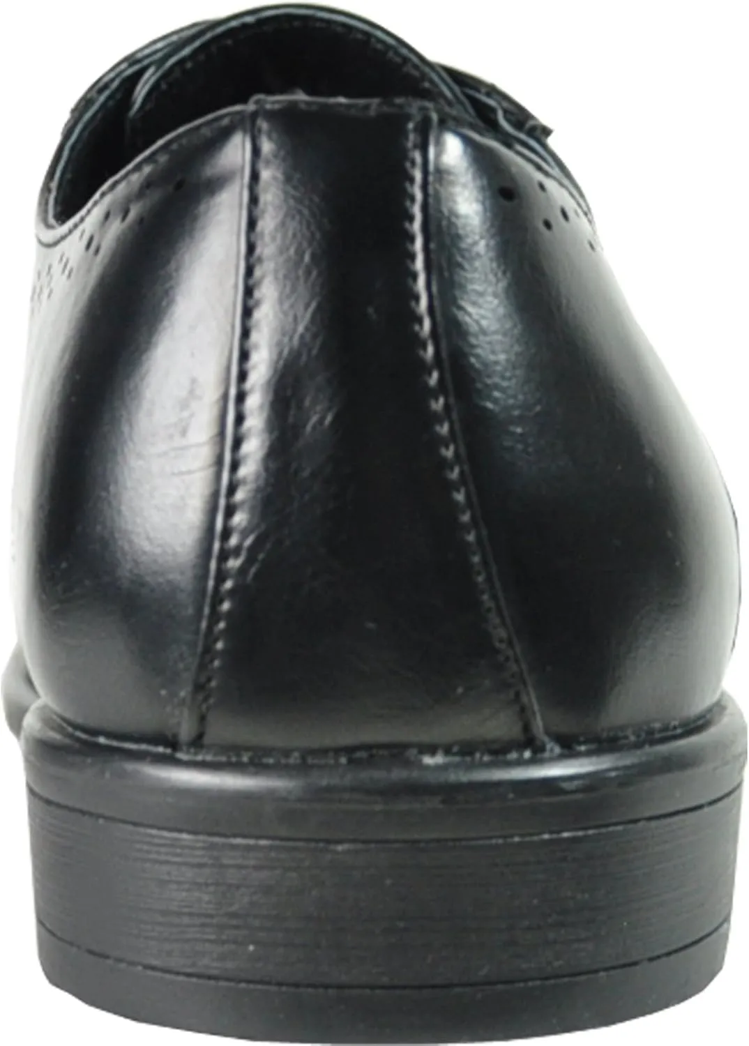 bravo! Men Dress Shoe King Classic Lace-up Oxford Plain or Cap Toe or Wingtip Leather Sock Medium and Wide Width Size from 6 to 18 Black Brown Cognac Blue Purple Red