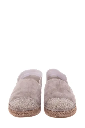 Brunello Cucinelli Taupe Suede Espadrille SZ 40.5
