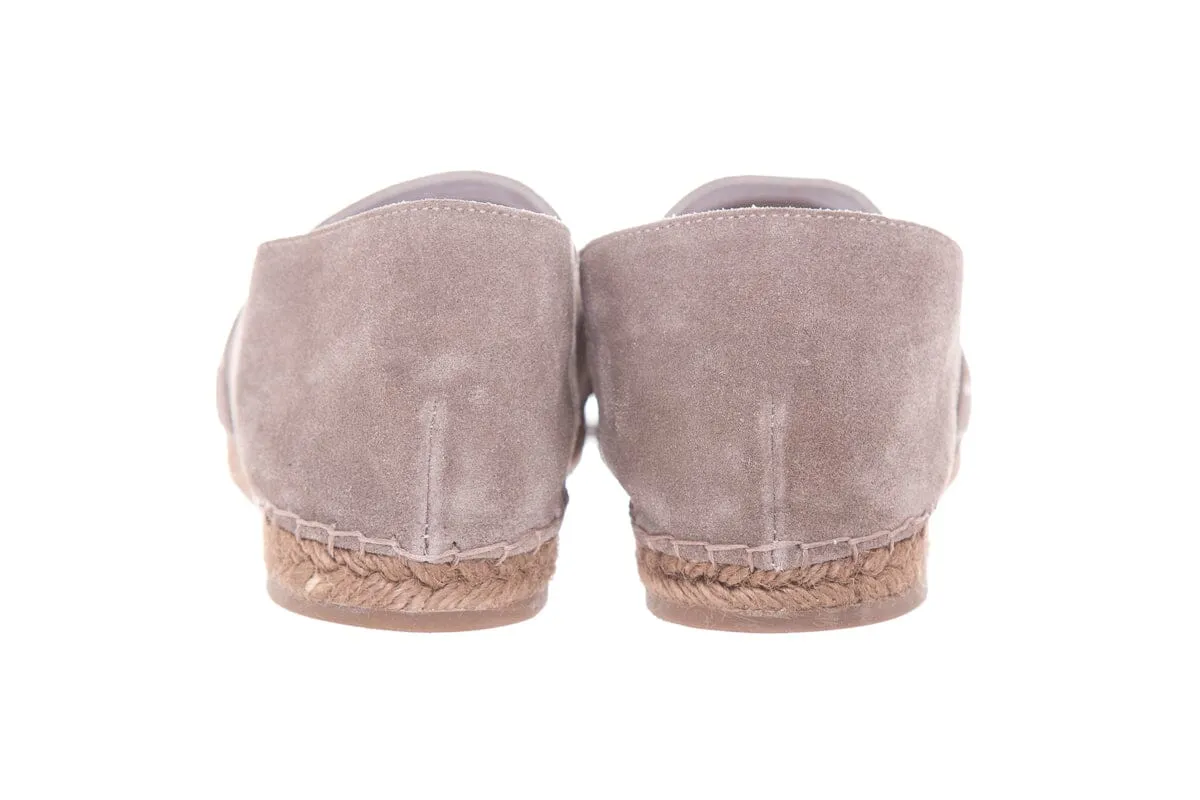 Brunello Cucinelli Taupe Suede Espadrille SZ 40.5