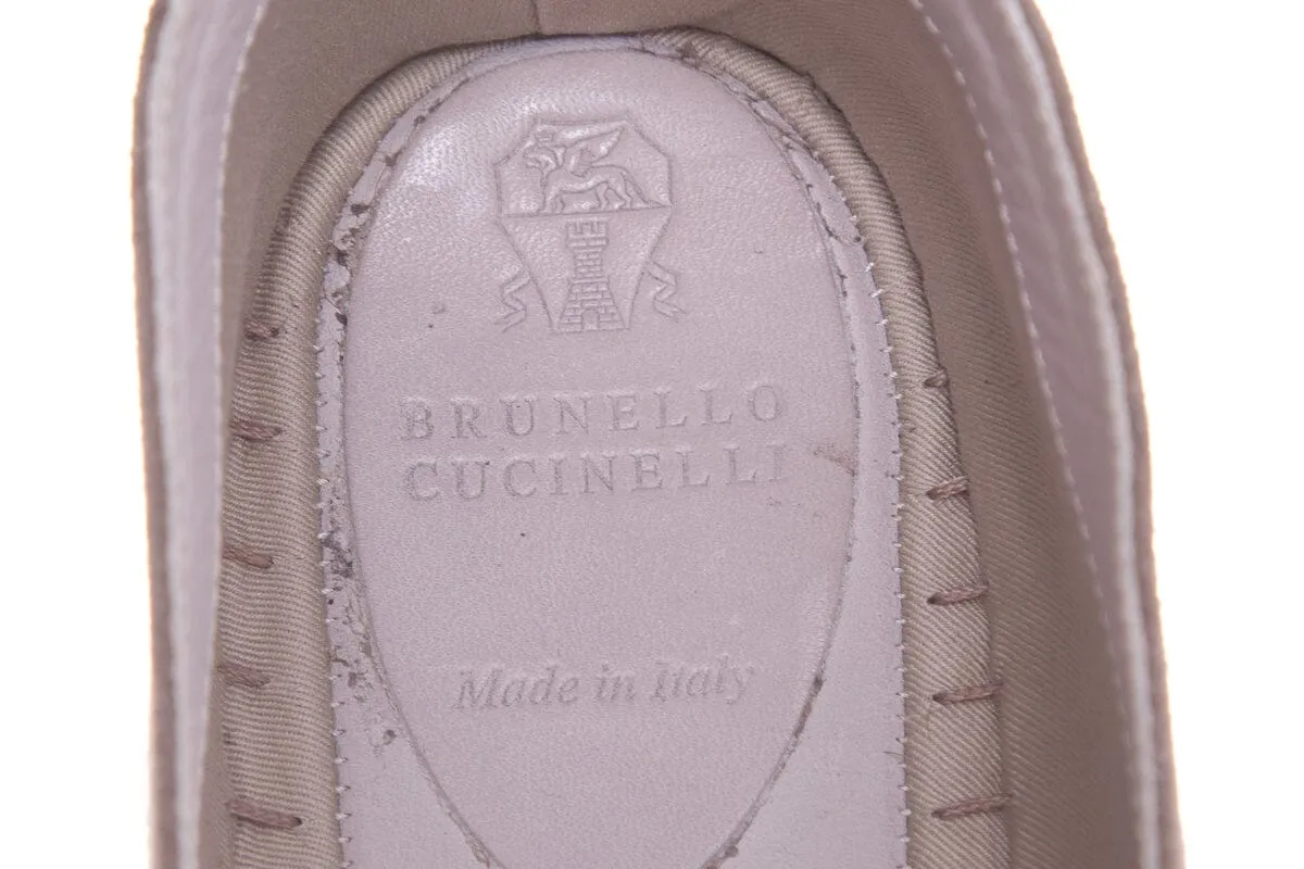 Brunello Cucinelli Taupe Suede Espadrille SZ 40.5
