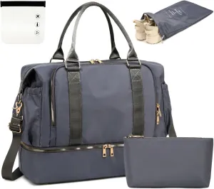 CAMTOP Women Ladies Travel Weekender Bag Overnight Duffel Carry-on Tote Bag fit 15.6 Inch Laptop Computer