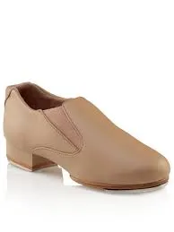 Capezio CG18 Slip-On Caramel or Black Leather Tap Shoe