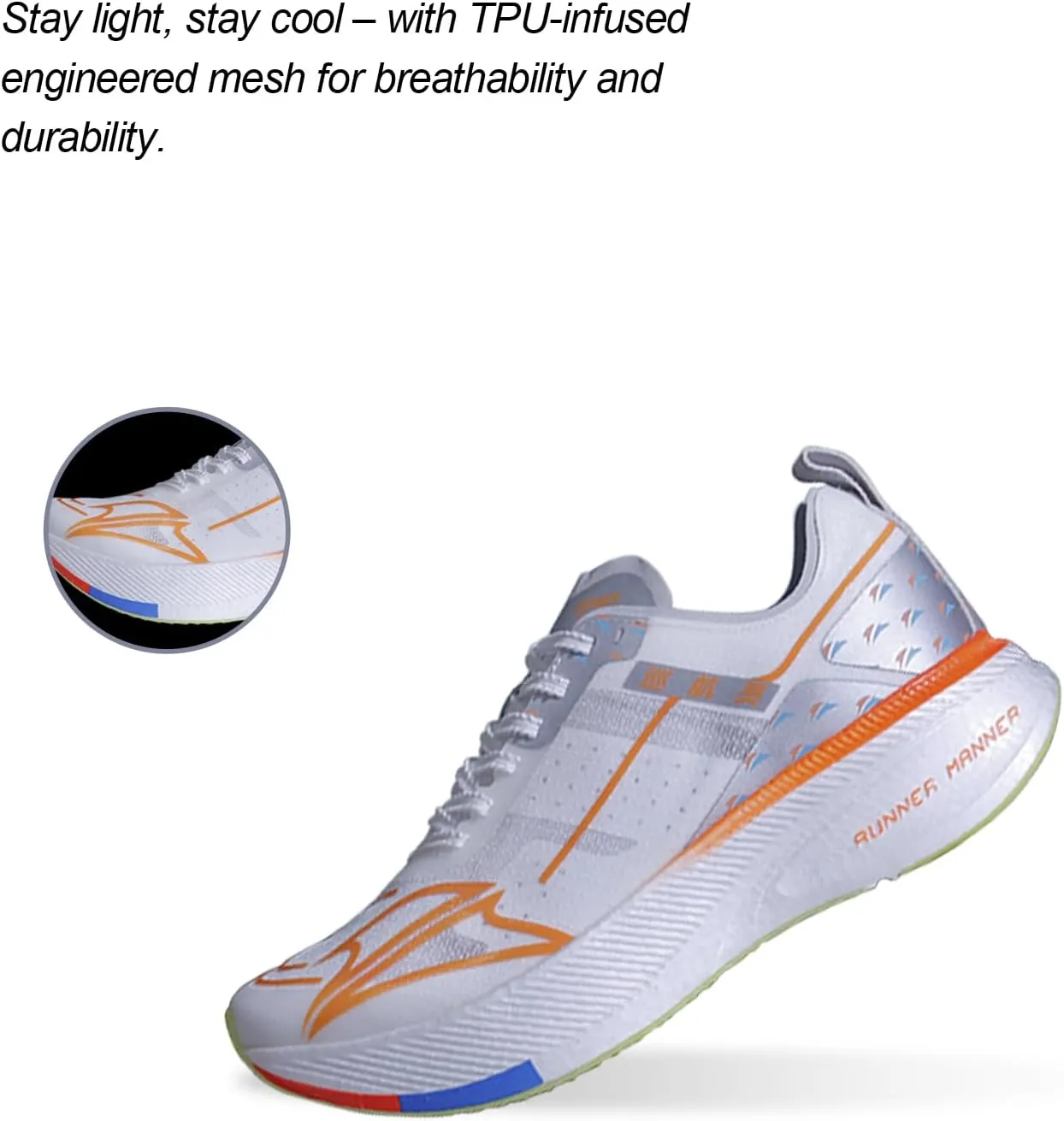 Carbon Plate Running Shoes for Men – Cushioned, Lightweight, Breathable, Non-Slip Road Sneakers