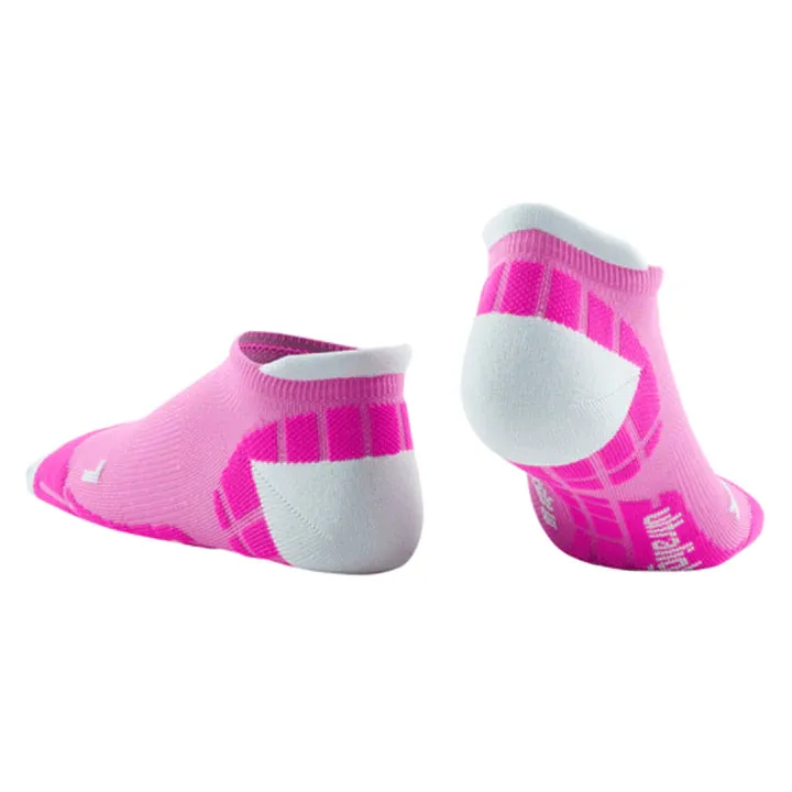 CEP | Ultralight Compression Socks No Show | Women's | Electric Pink/Light Grey