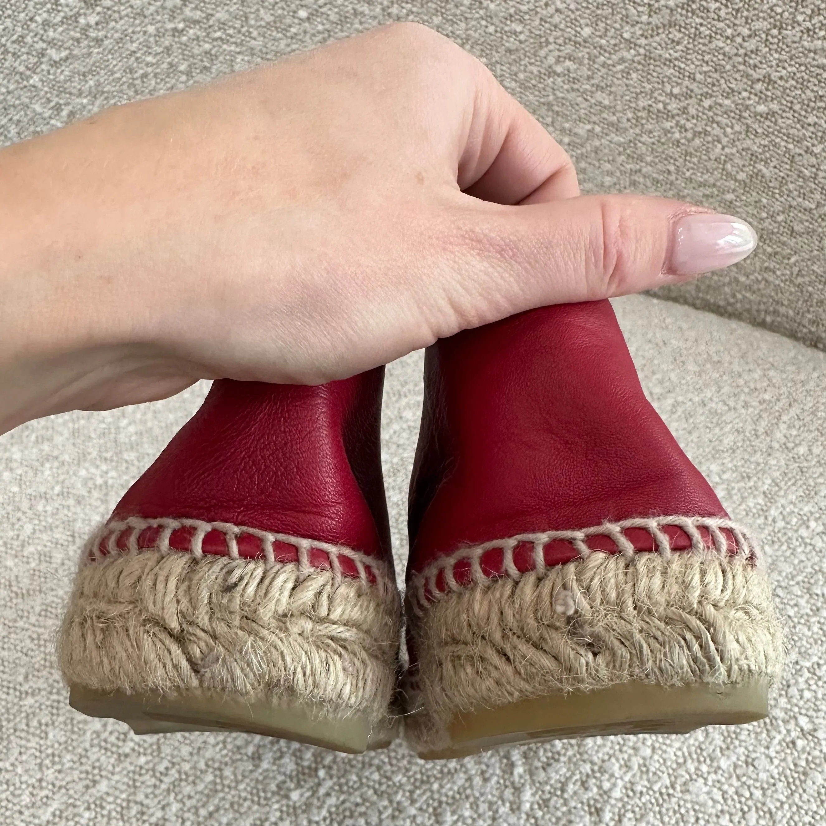 Chanel Red Espadrilles Size 10