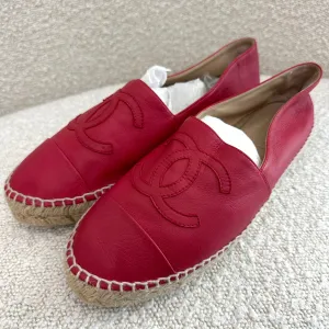Chanel Red Espadrilles Size 10