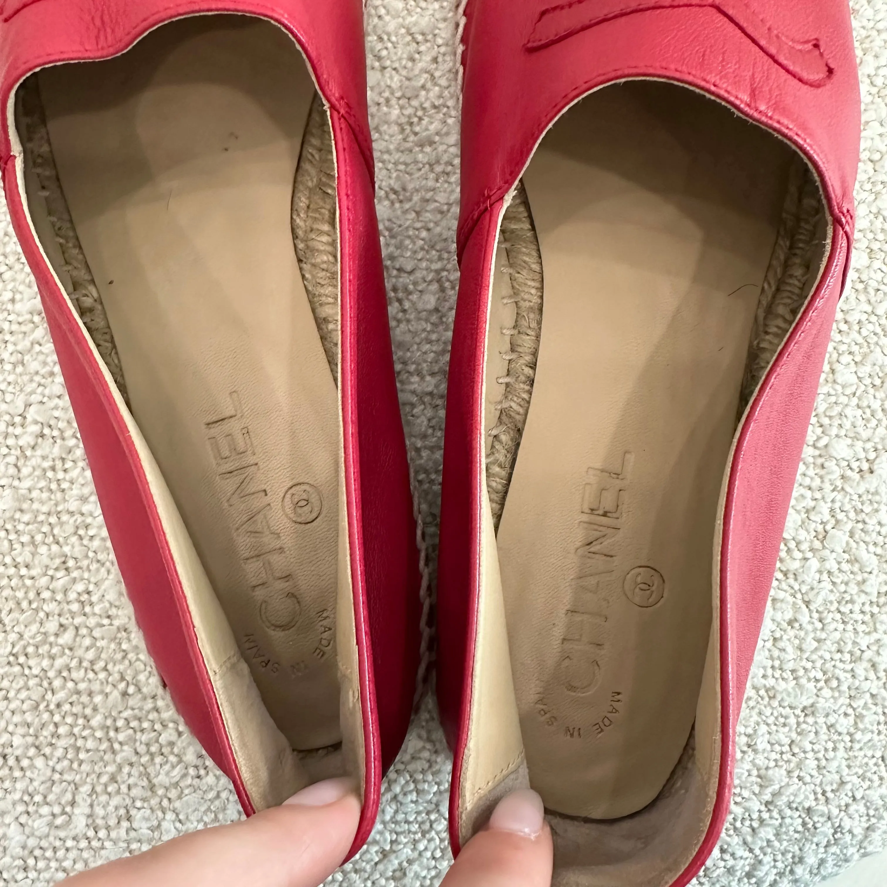 Chanel Red Espadrilles Size 10