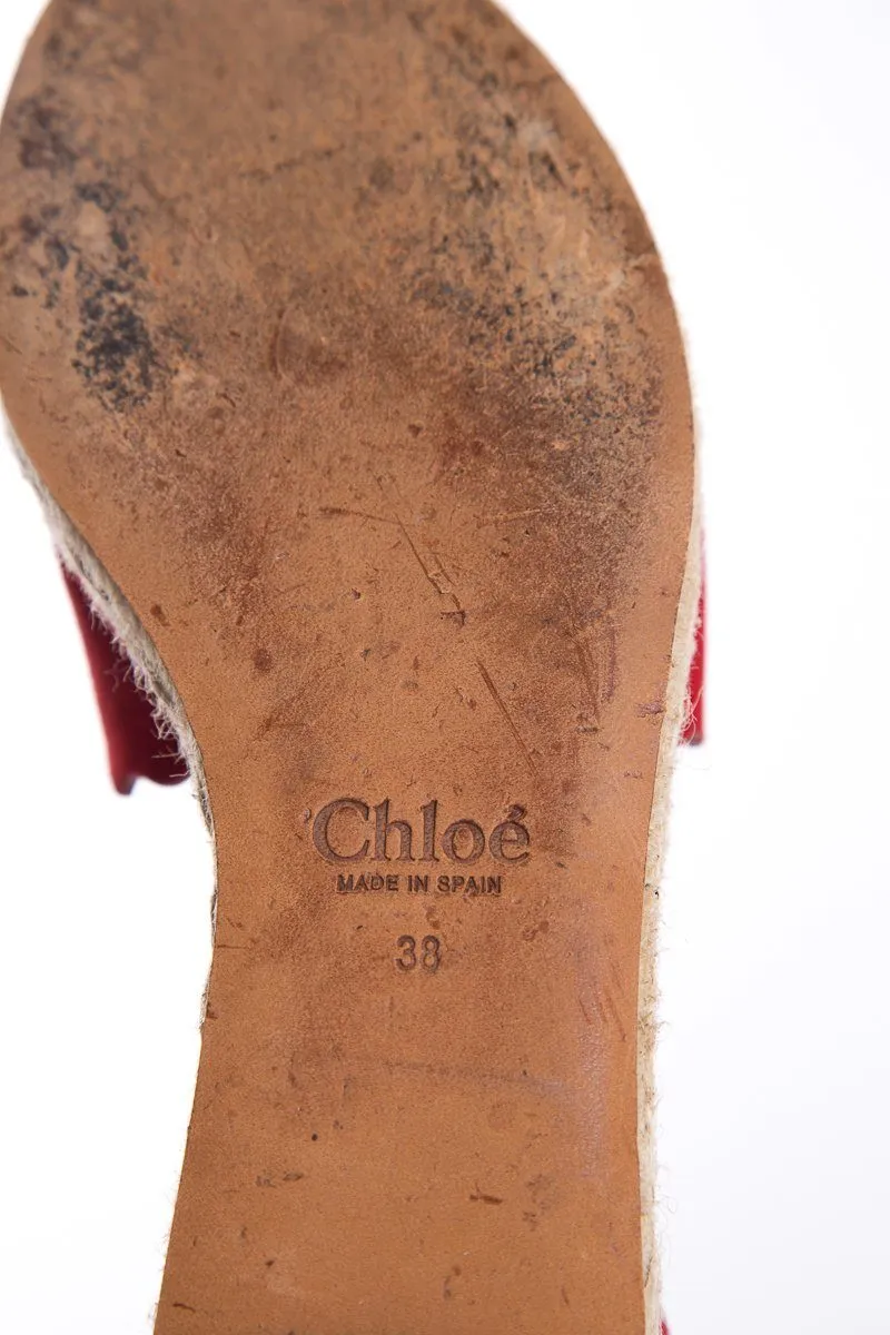 Chloe 38 Red Espadrille