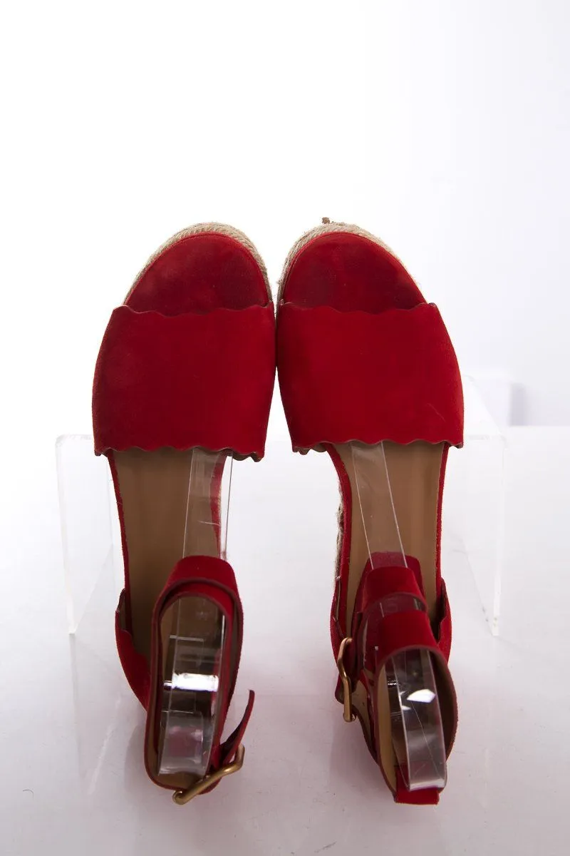Chloe 38 Red Espadrille