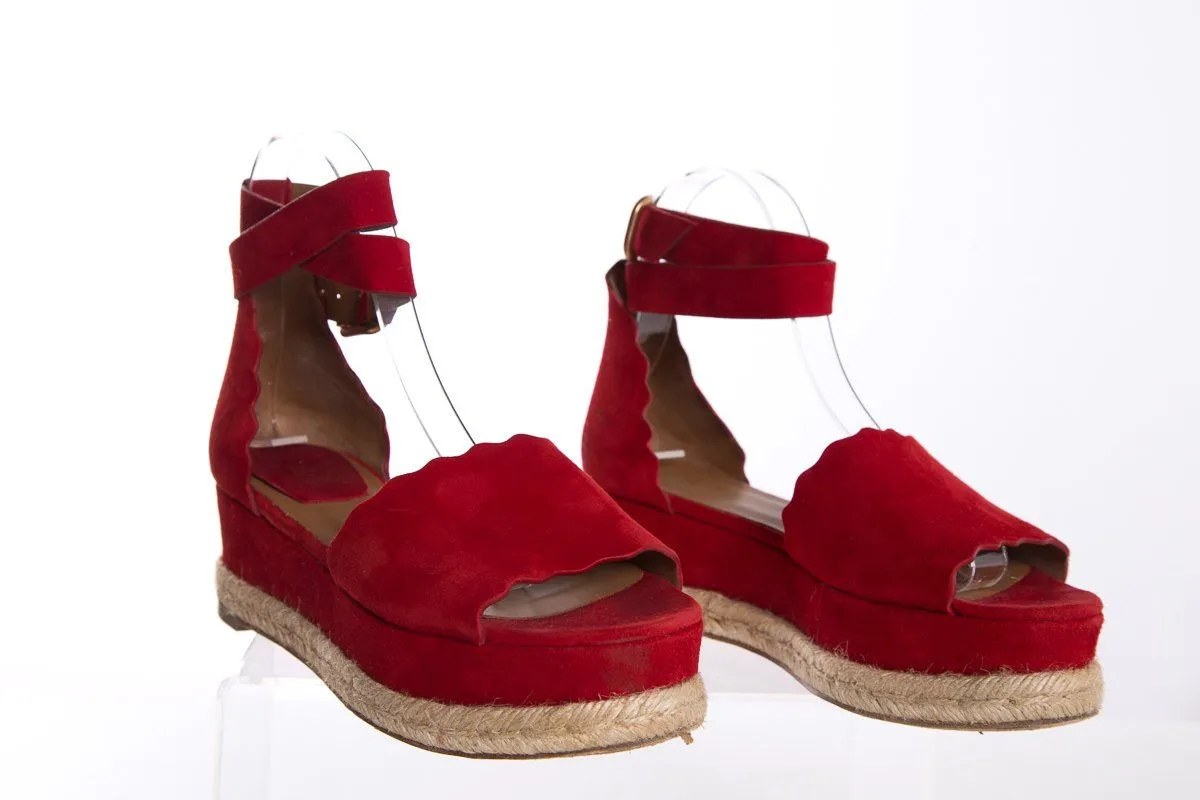 Chloe 38 Red Espadrille