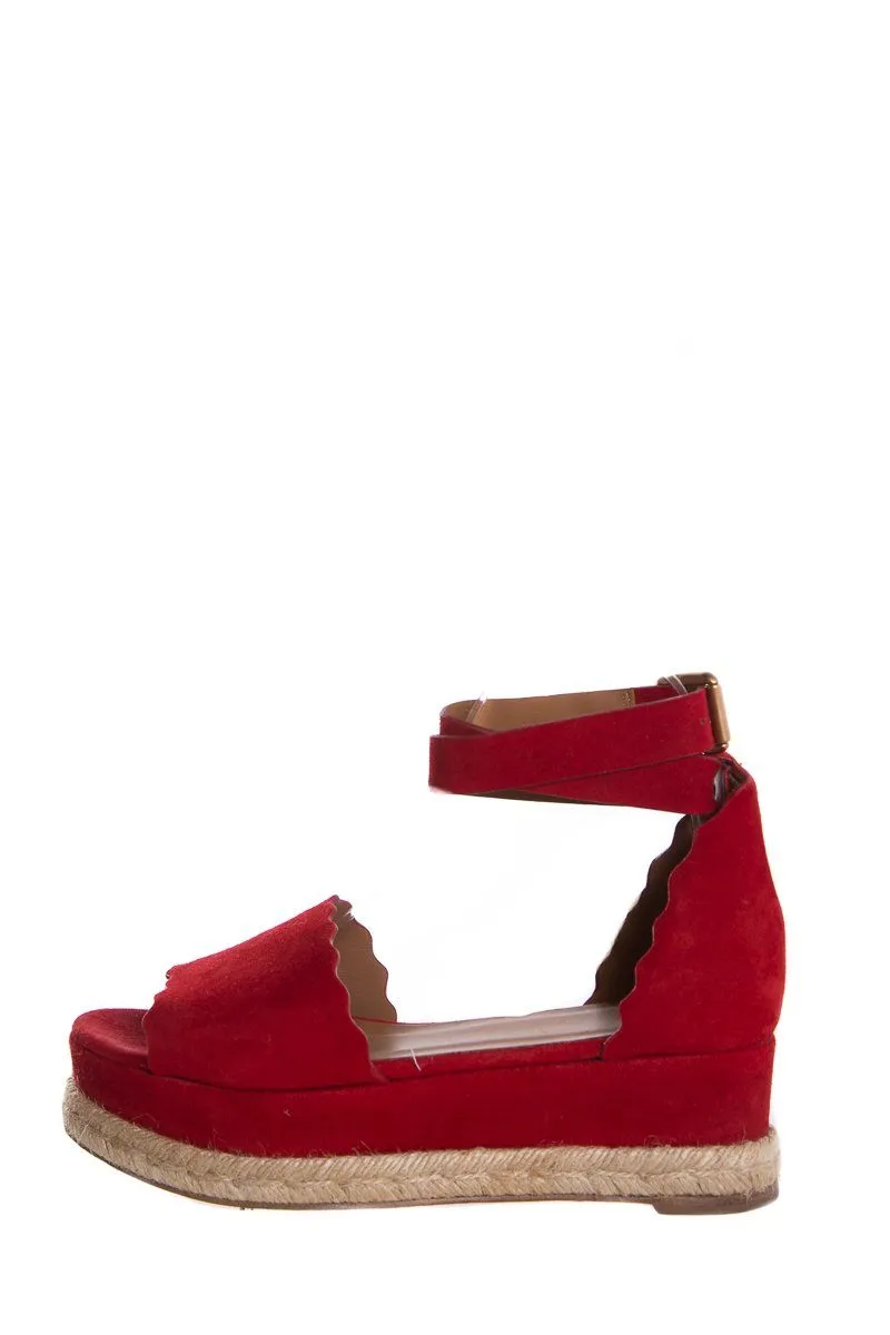 Chloe 38 Red Espadrille