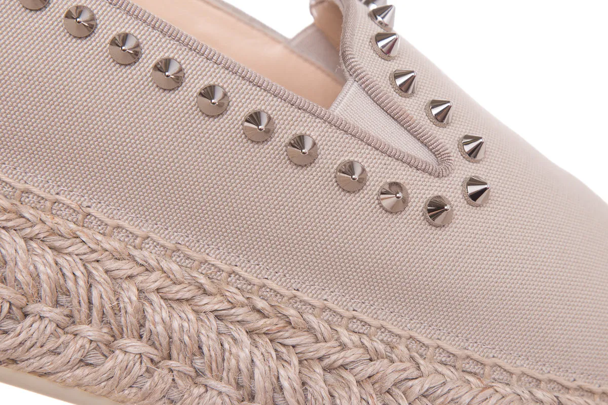 Christian Louboutin Taupe Studded Espadrille SZ 39