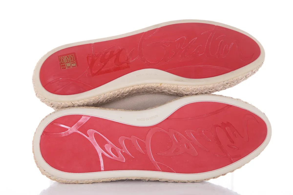 Christian Louboutin Taupe Studded Espadrille SZ 39