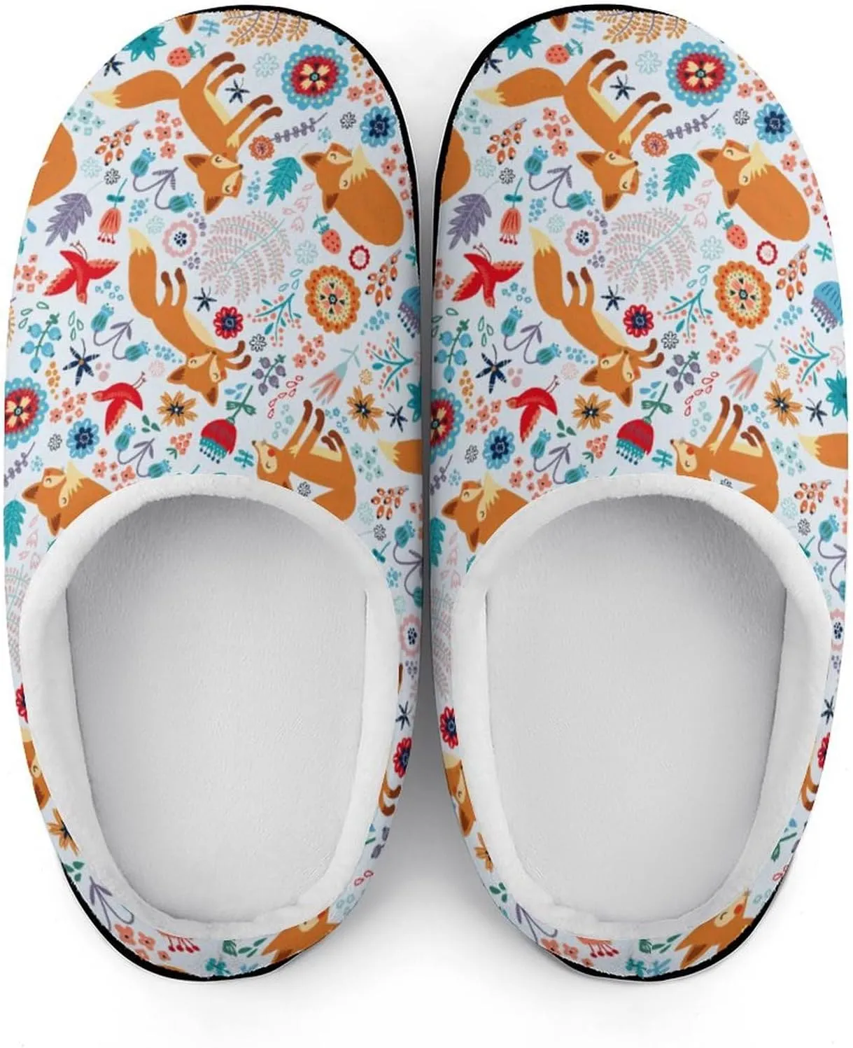 Christmas House Slippers For Woman Mens Memory Foam Bedroom Slippers Indoor Outdoor Slip-On Shoes Funny Fall Slippers