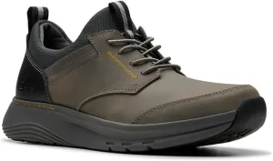 Clarks Mens Motion Trek EZ Lace-Up Leather Slip-on Shoes