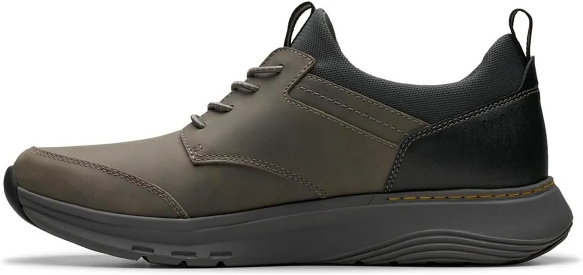 Clarks Mens Motion Trek EZ Lace-Up Leather Slip-on Shoes