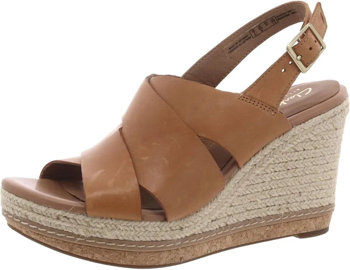 Clarks Womens Amelia Dally Espadrille Wedge Wedge Sandals