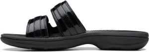 Clarks - Womens Breeze Piper H Shoes, Color Black Patent, Size: 7 M US