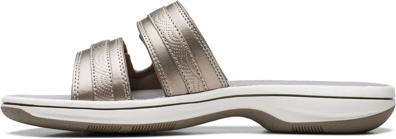 Clarks - Womens Breeze Piper H Shoes, Color Pewter, Size: 7 M US