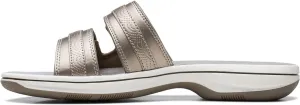 Clarks - Womens Breeze Piper H Shoes, Color Pewter, Size: 7 M US