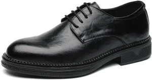 Classic Men's Leather Dress Shoes Mens Retro Formal Business Oxfords Men Casual Wedding Derby Shoe