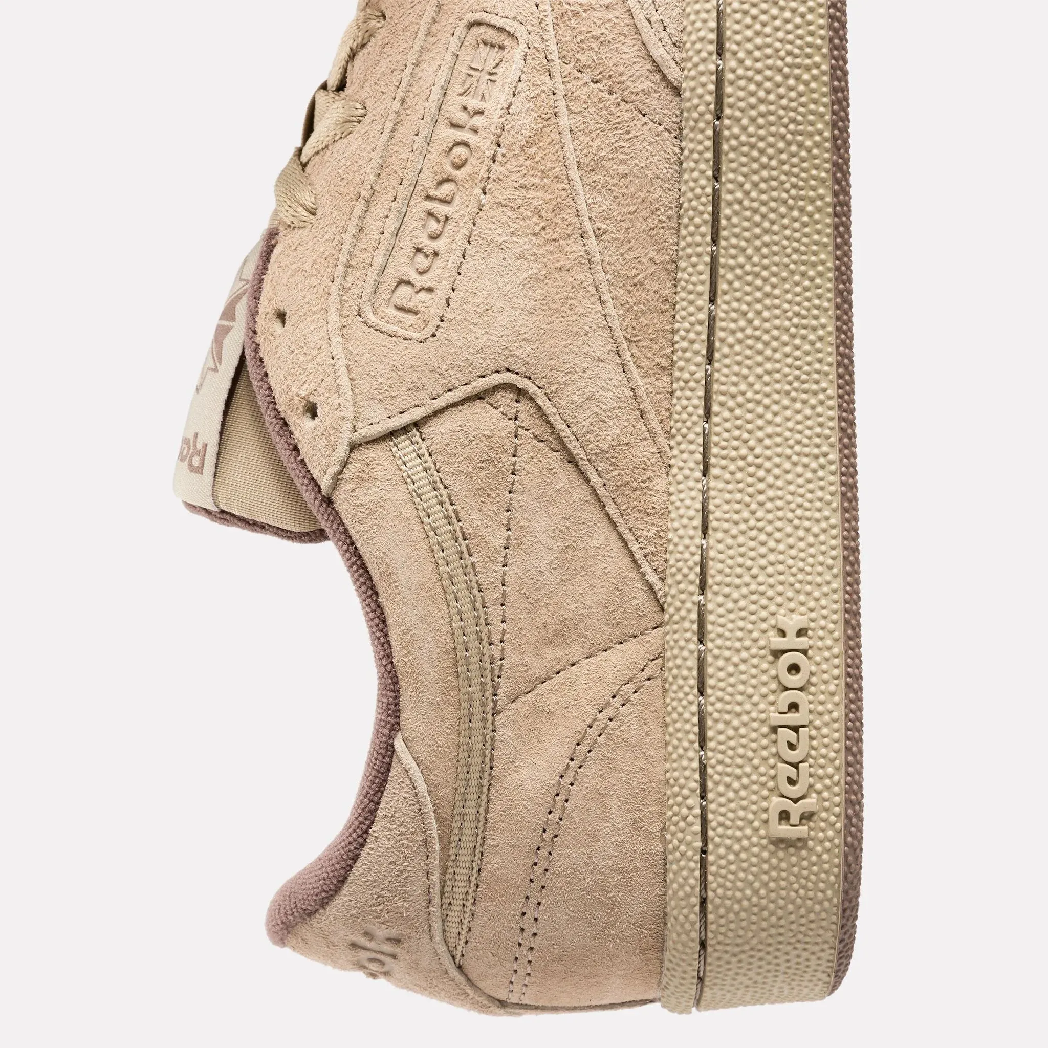 Club C 85 Suede Sneaker in Mushroom / Utility Brown