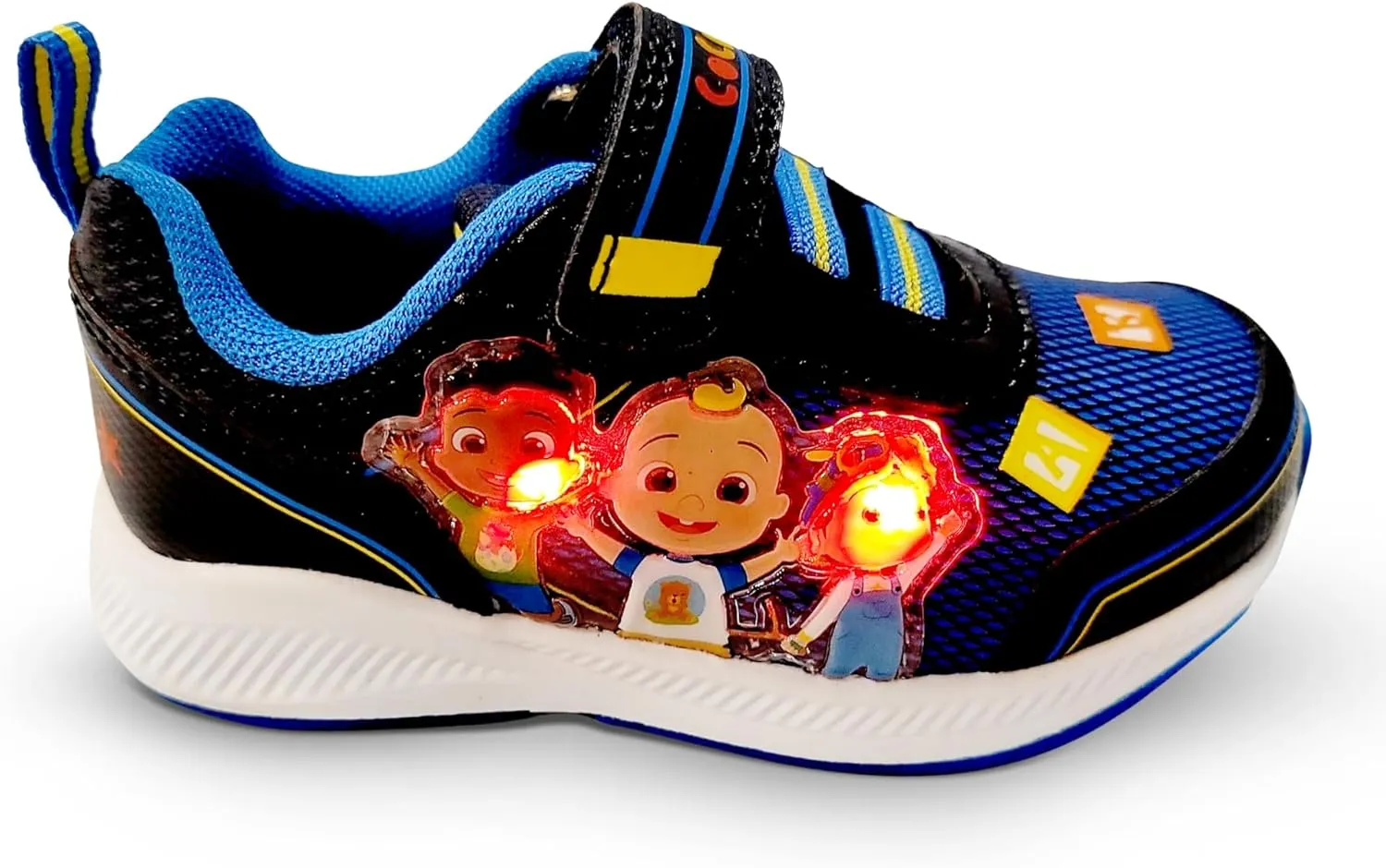 Cocomelon Boy's Lighted Athletic Sneaker Light Up Shoes Children W/Adjustable Strap
