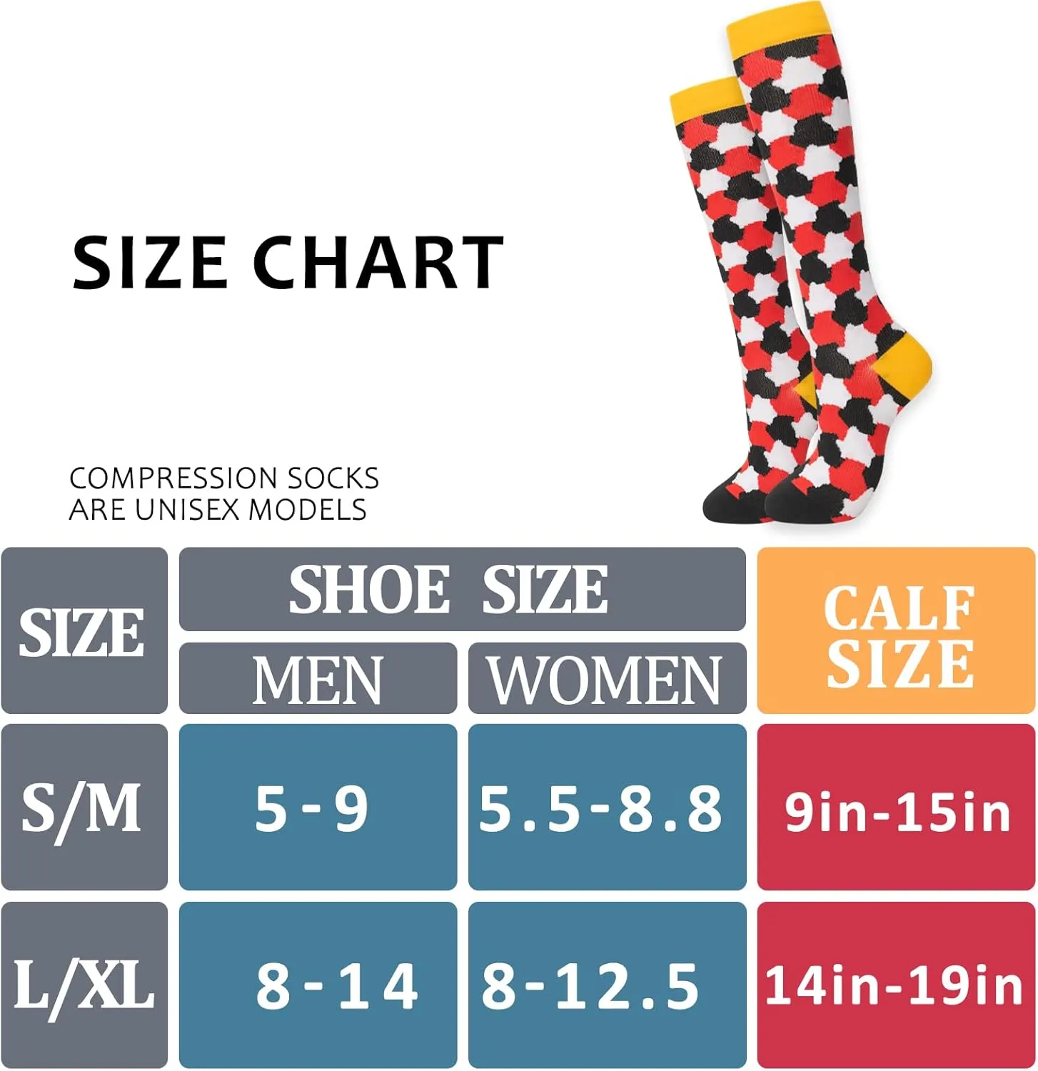 Compression Socks for Women Men Circulation Knee High 8 Pairs for Nurses, Running, Travel, Athletic