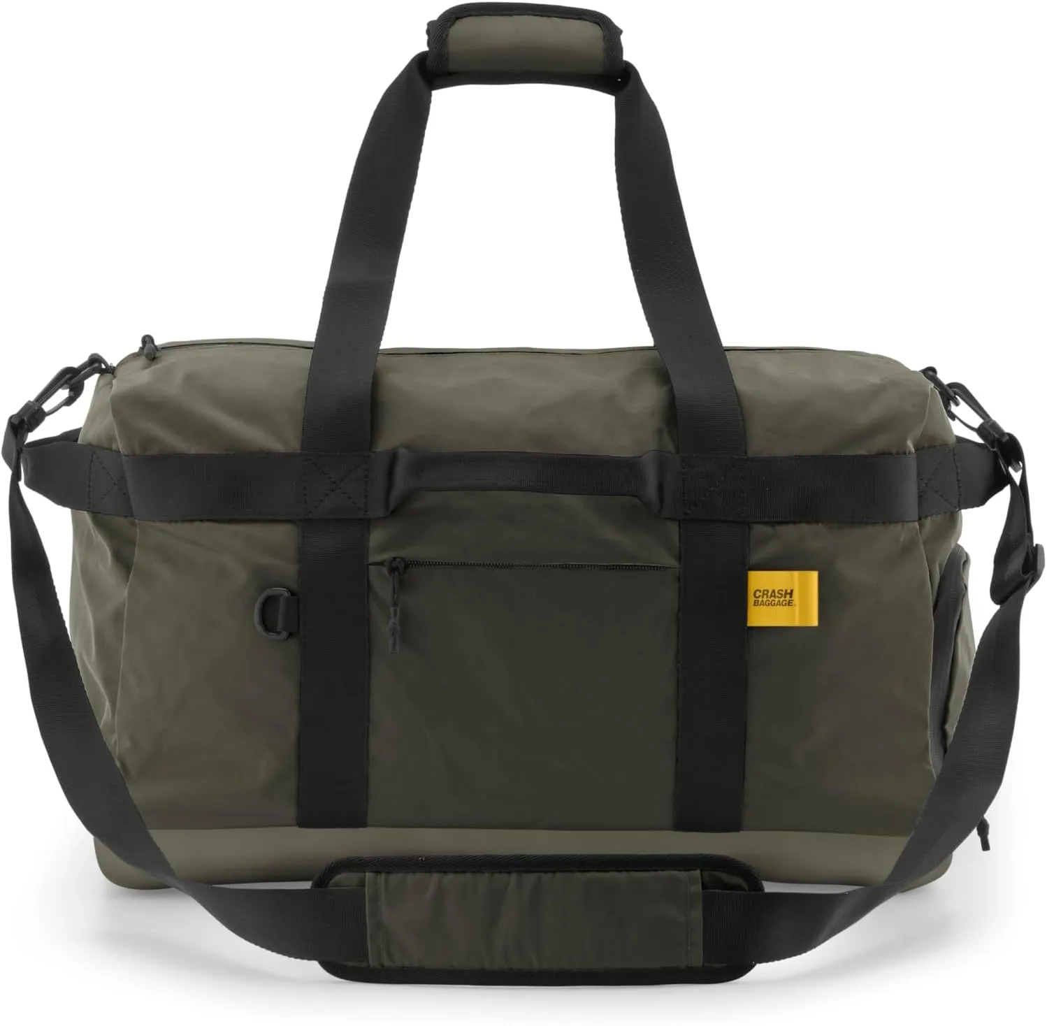 Crash Baggage Hard Weekender Bag – Travel Duffel with Structured Base, Lightweight, Durable & Water Resistant - Weekend Bag & Carry On with Luggage Strap, 34L - Forest Green