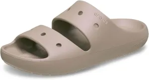 Crocs Unisex Classic Sandal V2 Slide, Taupe, 3 US Men