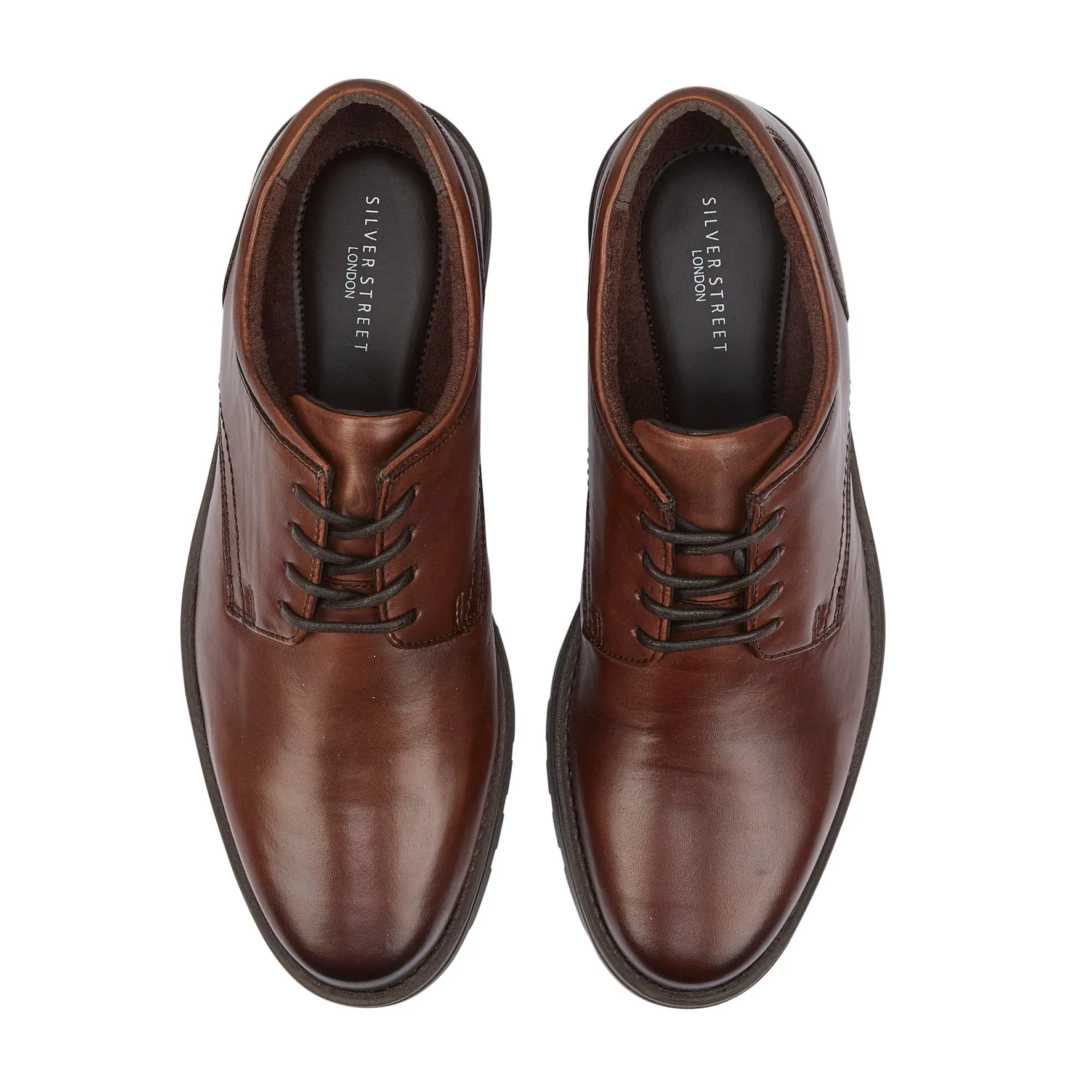 Dalston Leather Derby Shoes - Brown